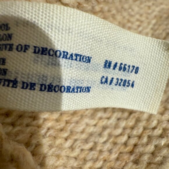 anthropologie leifsdottir Lisel Cardigan 90% wool chunky beige cardigan; Size S - Picture 5 of 9